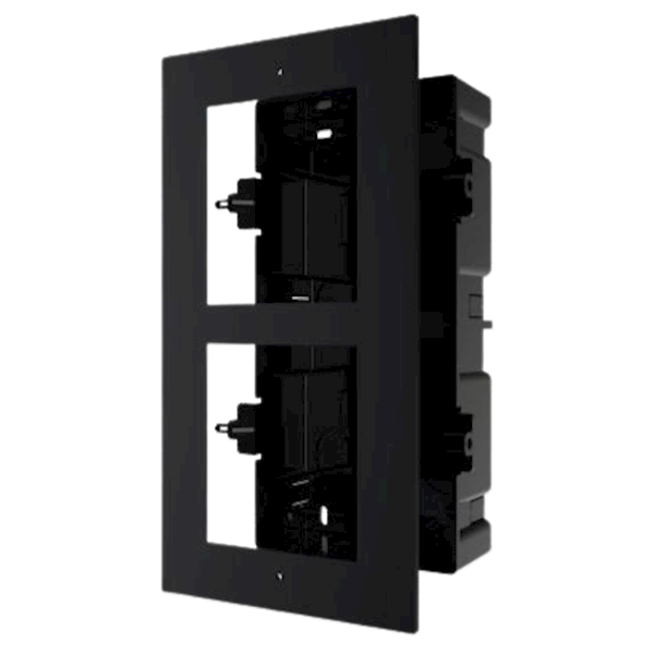 DS-KD-ACF2/BLACK, Hikvision, modulaire intercom, inbouwframe 2 hoog, zwart