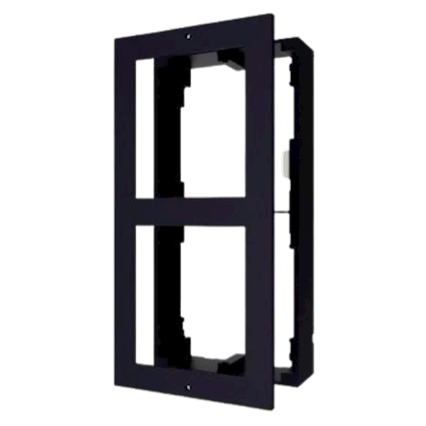 DS-KD-ACW2/BLACK, Hikvision, modulaire intercom, opbouwframe 2 hoog, zwart