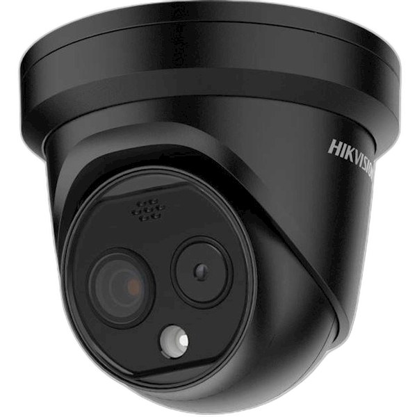 DS-2TD1228-2/QA(BLACK), Thermal & Optical Bi-Spectrum Turret Camera, Black