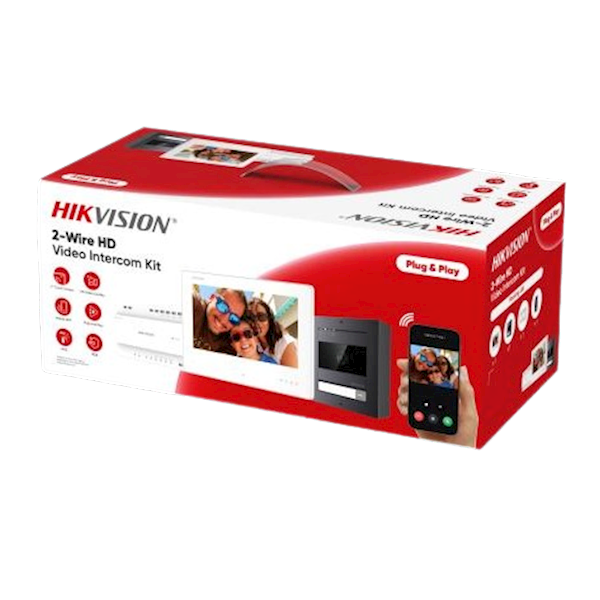 DS-KIS704EY/ALUMINUM Hikvision 2-draads HD intercom set