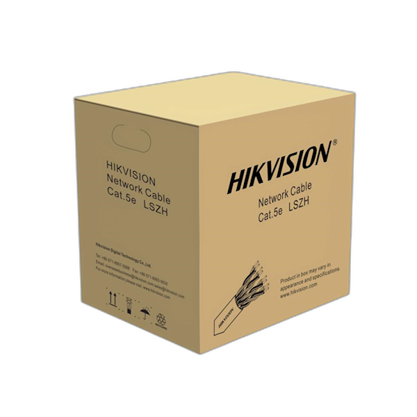DS-1LN5EUSL5 WHITE-305M Hikvision, 305m CAT5 UTP kabel, wit
