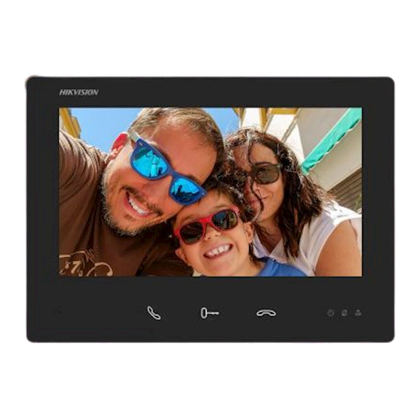 DS-KH7300EY-WTIE2 Hikvision intercom 2-draads HD binnenpost 7-inch zwart