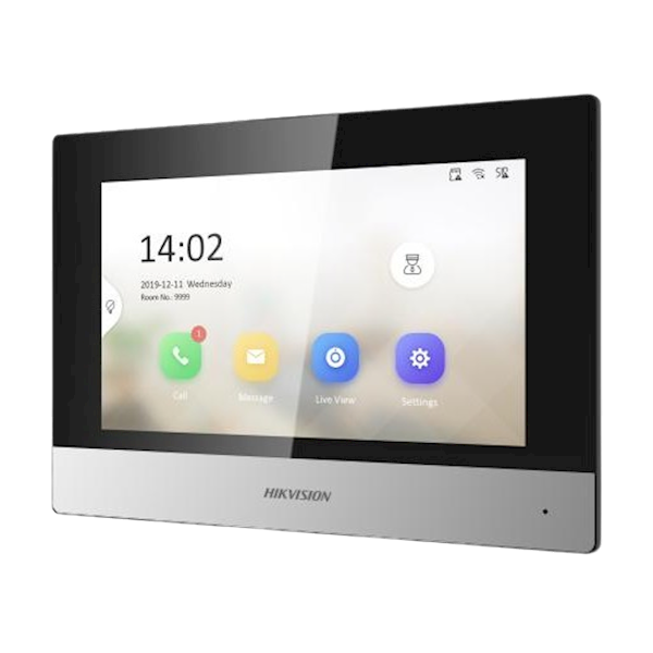 DS-KH6320-WTE1, IP Binnenpost Zwart/Zilver, 7 inch