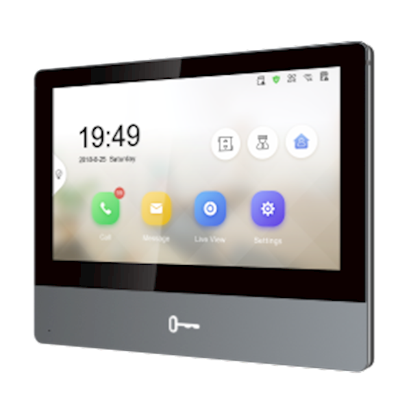 DS-KH8350-WTE1, IP Binnenpost Zwart/Zilver, 7 inch