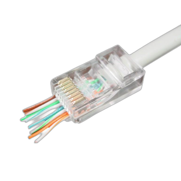 Doorsteek connector Cat5, 100 stuks
