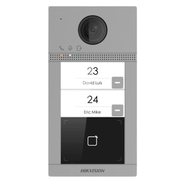 DS-KV8213-WME1(C)/FLUSH, Villa Door Station, 2 Beldrukkers, Inbouw