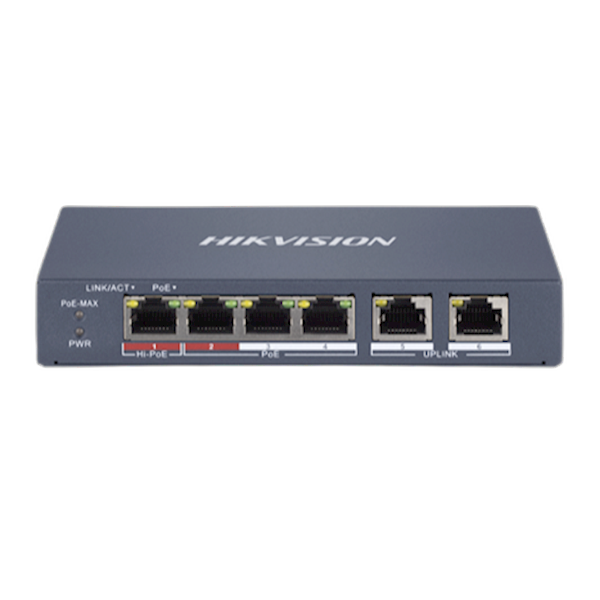 DS-3E1106HP-EI 4 poorten LAN POE 100Mbps smart switch
