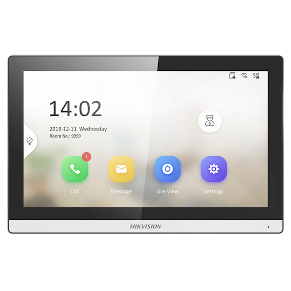 DS-KH6350-WTE1, IP Binnenpost Zwart/Zilver, 7-inch