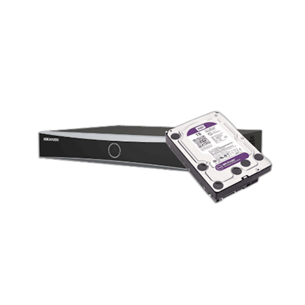 DS-7604NXI-K1/4P 1TB, NVR 4-Ch. AcuSense met PoE incl. 1TB
