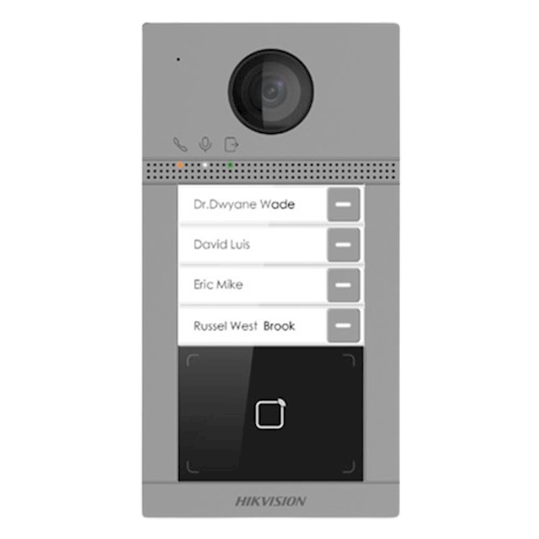 DS-KV8413-WME1/FLUSH(C) Hikvision Villa door station, 4x beldrukker, inbouw